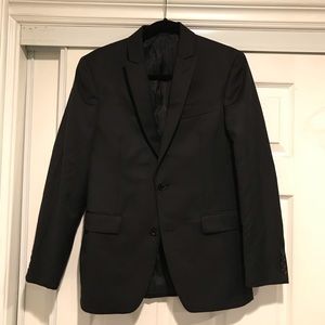 Bar III Slim Fit Suit Blazer 36S Black Macy’s